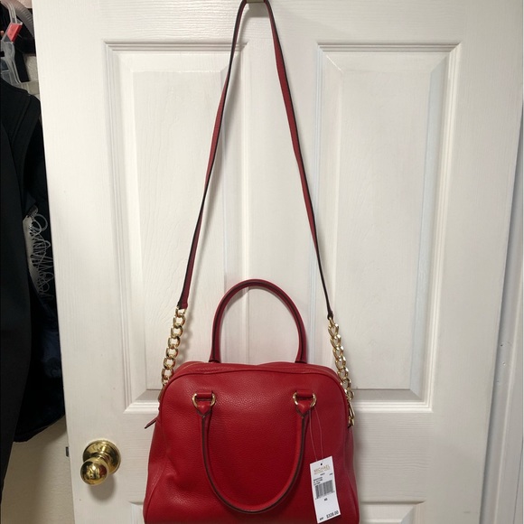 MICHAEL KORS Knox Chili Large Satchel Leather - Picture 5 of 8